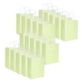 thumbnail image 1 of Bolsa de papel Kraft de 20 piezas, bolsa ecológica reutilizable para regalos de ropa, 21 x 11 x 27,5 cm, verde, 1 of 8