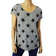 Alternative Women's Origin Short Sleeve T-Shirt, Jumbo Stars, Grey Black, Large