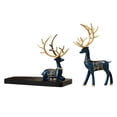 thumbnail image 1 of Estante para vino tinto Billuyoard Linglan Deer decoración elegante resina azul, 1 of 6