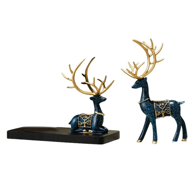 Estante para vino tinto Billuyoard Linglan Deer decoración elegante resina azul