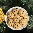thumbnail image 3 of Plate of Chocolate Chip Cookies Bakery Dessert Cookie Pastries Food Lovers Foodie Novelty Holiday Christmas Ornament Xmas Tree Gift (Flat Design Printed on Ceramic, NOT 3D), 3 of 3