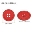 thumbnail image 2 of Unique Bargains Boutons de Couture Ronds Plats en Résine Rouge à 4 Trous pour Vêtements et Bricolage (Lot de 100), 2 of 5