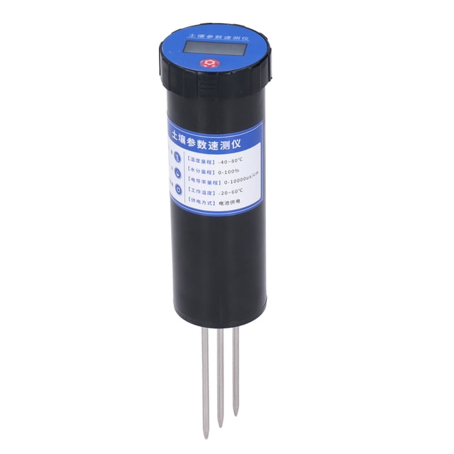 Soil Temperature Humidity Sensor, Soil Moisture Meter Handheld Type Real Time Monitoring For Orchard Nursery For Greenhouse Planting For Soil Research
