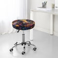 thumbnail image 7 of Round Bar Stool Seat Covers, Colorful Daisy Sunflower Cow Elastic Round Chair Cover Stool Seat Slipcover Bar Stool Cushions Round Pad for 12-14 inch, 7 of 7