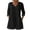 Black, variant on Fanxing Summer Linen Work Tops for Women Trendy Button Down V Neck Boho Long Tunics Tops S-2XL