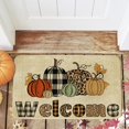 thumbnail image 4 of Fall Door Mat Welcome Decor Doormat, Autumn Farmhouse Pumpkin Decorative, Indoor Outdoor Non-Slip Mat for Home Entrance, Front Door, Outside Entry, Floor, Patio 17x30 Inches, 4 of 6