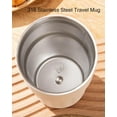 thumbnail image 3 of 316 Stainless Steel Travel Mug with Temperature Display, 15oz Insulated Coffee Tumbler with Leak-Proof Lid, Vacuum Insulated Thermal Cup to Keep Drinks Hot or Cold, 3 of 8