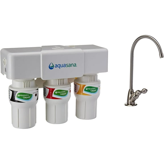 Aquasana 3-Stage Under Sink Water Filter System - Nickel - AQ-5300.55