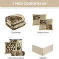 thumbnail image 5 of Lanco Leopard Print 7 Pieces King Comforter Set, Bed in a Bag, Gold Matching Pillows & Shams, Bed Skirt, Ultra-Soft, 5 of 7