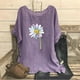thumbnail image 2 of Camisetas de Manga Corta para las Mujeres Mezcla de Lino de Ajuste Suelto Top de Camiseta Casual, Blusas para las Mujeres Casual, 2 of 3