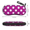 thumbnail image 2 of Xecao Purlpe And White Polka Dot for Eyeglass Case Soft Shell, Portable Sunglass Case, Fashionable Eyeglass Case with Zipper, Lightweight, 2 of 6