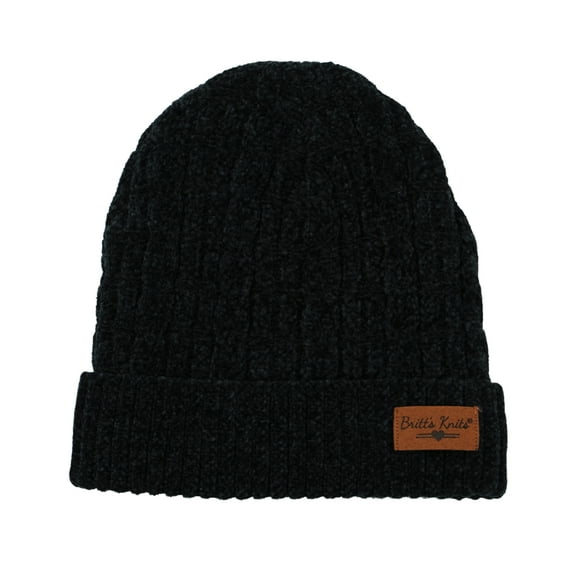 Britt’s Knits Beyond Soft Cable Knitted Beanie Warm Winter Hat - Black (Women's)