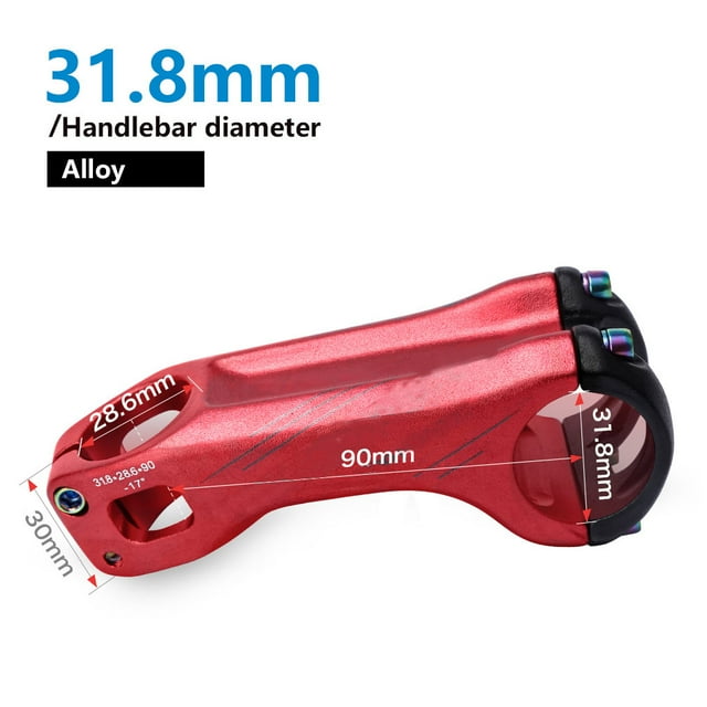 Bike Stem Universal Bicycles Component Modified Components Aluminum Alloy Handlebar Stems Outdoor Cycling Fitting Frame Stand Red90mm
