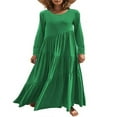 thumbnail image 1 of Robes Longues Décontractées pour Femmes, Mode, Coupe Ample, Manches Longues, Unies, Maxi, 1 of 5