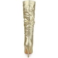 thumbnail image 2 of BLISSFUL STEP Women's Slouch Stiletto High Heels Knee High Boots, 2 of 7