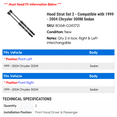 thumbnail image 2 of Hood Strut Set 2 - Compatible with 1999 - 2004 Chrysler 300M Sedan - Autopart Premium, 2 of 2
