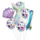 thumbnail image 1 of Kit de globos con diseño de sirenas, 7 unidades, Mylar, 40 cm, para fiesta de cumpleaños, 1 of 1