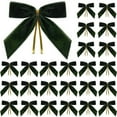thumbnail image 1 of Burgundy Velvet Christmas Bows - 25 Pack for Tree, Wreath, Gift Wrapping & Holiday Crafts, 1 of 3