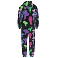 thumbnail image 6 of Jumpsuits for Men Funny Print Zip Up Hooded Long Sleeve Long Pants Comfortable Loungewear Adult Onesie Purple L, 6 of 7