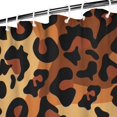 thumbnail image 3 of Orange and Brown Leopard Pattern Shower Curtain 72"x72" ,Bathroom Decorative Shower Curtains Set with 12 Hooks,Modern Waterproof Washable Shower Curtain, 3 of 6