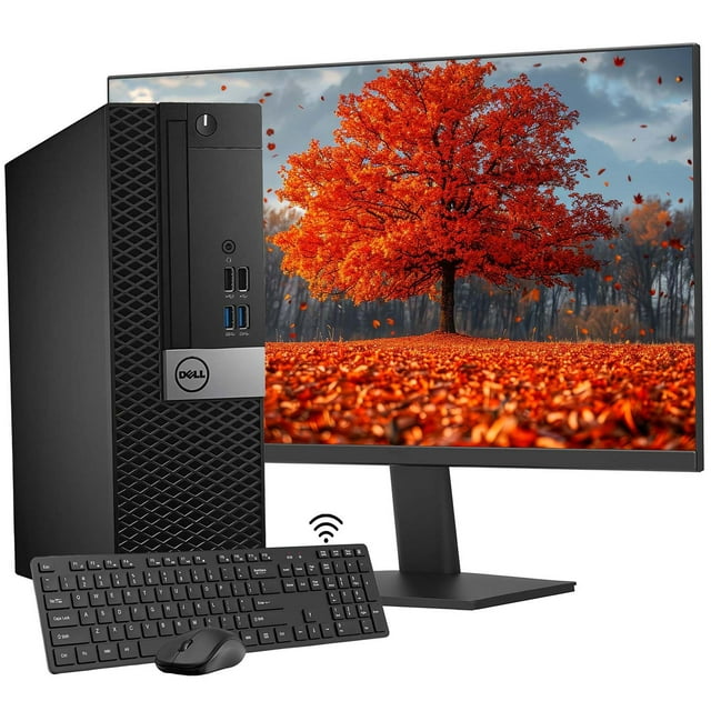 Dell Optiplex 5050 SFF Computer PC Intel Core i7 Processor 8GB DDR4 RAM 1000GB SSD New 24 inch FHD Home/Office Desktop Windows 10 Pro - Refurbished