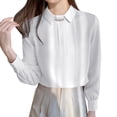 thumbnail image 1 of Chandail à Capuche Oversize pour Femmes, Chandail à Manches Trois-Quarts, Col en V, Mode, Blanc, 1 of 4