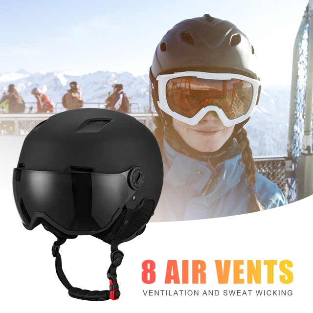Casco De Esquí Casco De Seguridad Ajustable De Invierno Con Gafas Y Almohadillas Para Los Oídos Para Hombres Y Mujeres