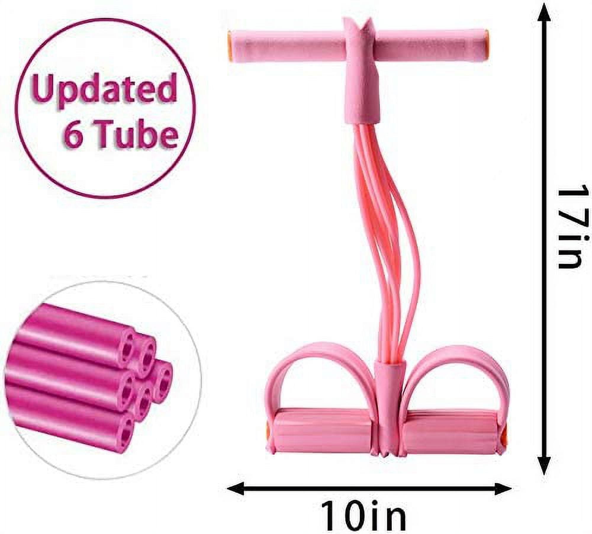 saksharan pink,purple Resistance Band 4-Tube Yoga Pedal Puller