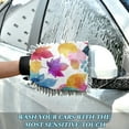 thumbnail image 6 of Microfiber Car Wash Gloves With Chenille & Polyester Terry Scratch-Free Cleaning Elastic Cuffs Watercolor Autumn Leaves, 6 of 8