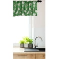 thumbnail image 3 of Ambesonne Leaves Window Valance, Foliage Arrangement with Exotic Elements Hand Drawn Palm and Monsteras, Curtain Valance for Kitchen Bedroom Decor with Rod Pocket, 54" X 18", Green Brown and White, 3 of 3