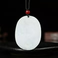 thumbnail image 7 of K-KED Natural Grade A Jade Jadeite Men Women Lucky Ruyi Coin Cloud Rabbit Oval Pendant, 7 of 7