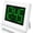 White Case-green Led Digit, variant on Small Wall Clock, Digital Alarm Clock, 8" Extra Large Display, 3" LED Digit Contantly Light Up, Battery Operated, Adjustable Brightness, Clock for Bedroom, Wall-Mounted/Table-top