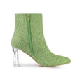 thumbnail image 3 of Unique Bargains Bottines à Paillettes à Talon Bloc Transparent pour Femme Vert (Taille 7), 3 of 7