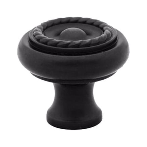 Emtek 86202 Rope 1-3/4" Mushroom Cabinet Knob - Black