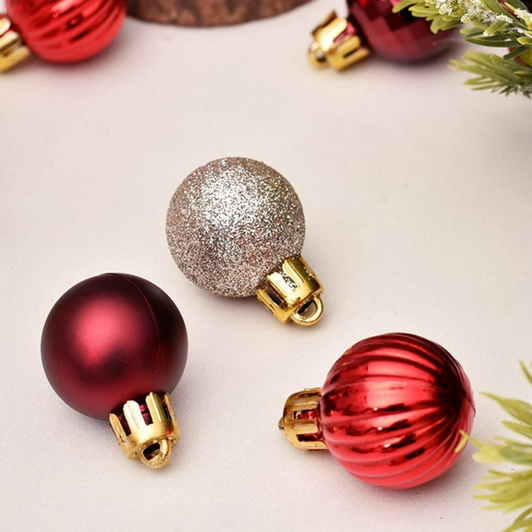 Milisten 24pcs Pendant for Christmas Xmas Hanging Pendant Tiny Christmas  Ornaments Christmas Ornament Balls for Christmas Tree Christmas Mini Ball