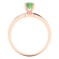 thumbnail image 4 of 0.5 ct Princess Cut Simulated Green Diamond Solitaire 18K Rose Gold Womens Engagement Ring, 4 of 5