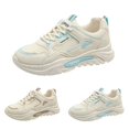 thumbnail image 2 of XIMIN Women's Mesh Sneakers - Retro Running Shoes with Patchwork Design, College Style Casual Walking Shoes for Everyday Wear (Sky Blue, 8), 2 of 9