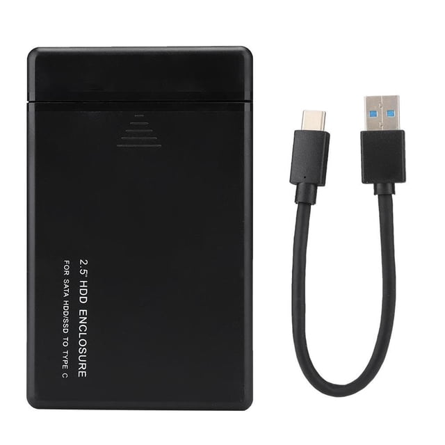 W25A831 2.5 '' Usb3.1 Tipo C Sata Caja De Disco Duro Móvil Resistente A Los Arañazos Caja De Disco Duro (Negro) Serendint EL008010-00