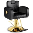 thumbnail image 4 of Baasha Ergonomic Reclining Salon Chair with Adjustable Headrest & Reclining backrest, Heavy Duty Barber Chair with Steel Frame, Stylish Hair Chair with Leather Upholstery, Weight Capacity 440 lbs, 4 of 10