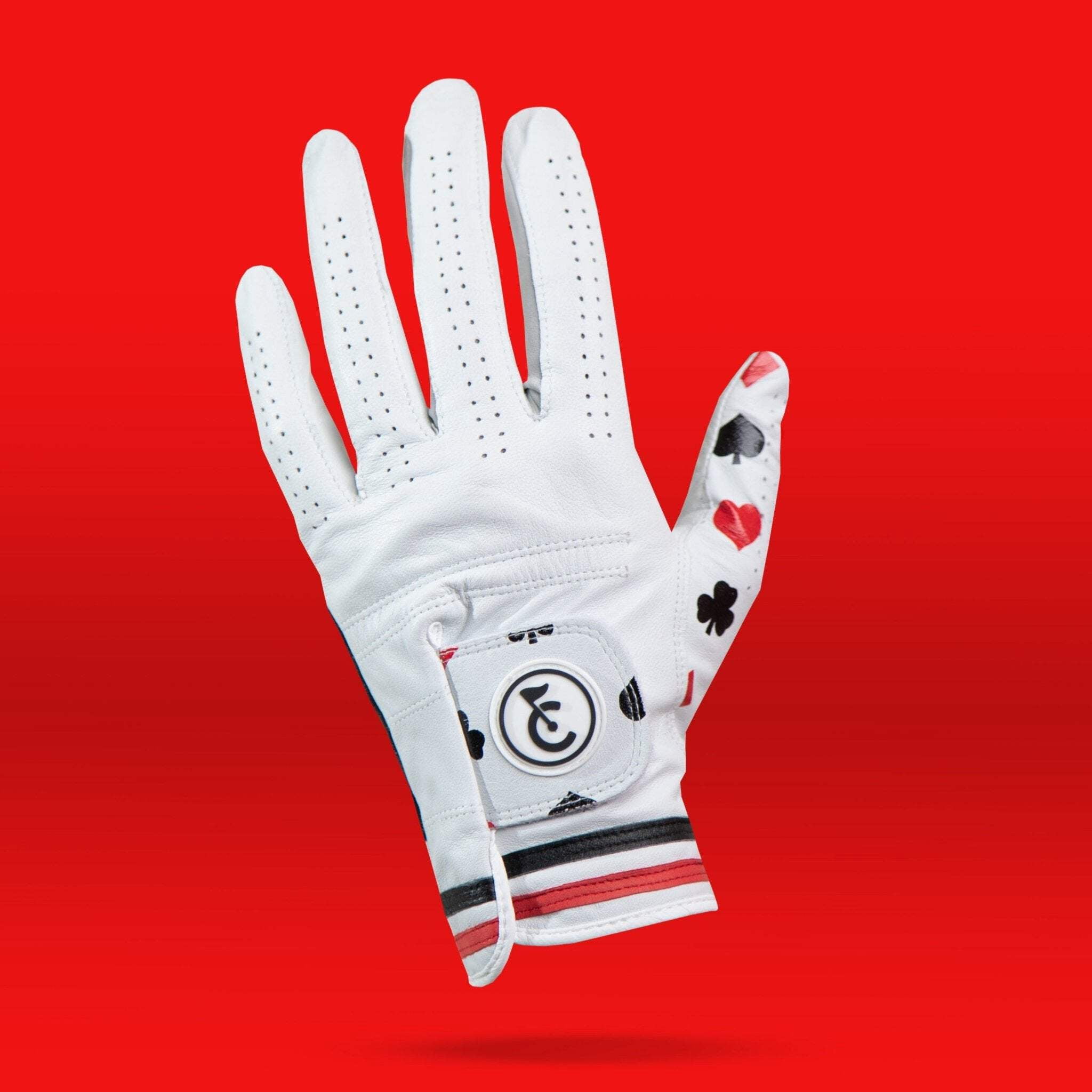 Texas Hole'em Poker Golf Glove | Premium Cabretta Leather & Supportive Palm Pad