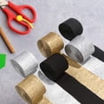 thumbnail image 6 of GUOOL 6 Rolls Crepe Paper Streamers Party Decorations DIY Craft Material Backdrop Party Streamers for Engagement Party Black, 6 of 8