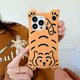 thumbnail image 4 of Apple Iphone 13 Funda De Tigre De Silicona Suave Súper Gruesa D Dibujos Animados Bebé Animal Naranja Lindo Divertido Lindo Kawaii, 4 of 5