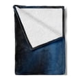 thumbnail image 2 of Navy Blue Soft Flannel Fleece Throw Blanket, Deep in the Majestic Ocean Themed Marine Colored Design Reflections Image, Cozy Plush for Indoor and Outdoor Use, 60" x 80", Dark Blue, by Ambesonne, 2 of 5