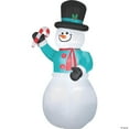 thumbnail image 3 of Gemmy Snowman with Candy Cane Lights Up Yard Inflatables, Multicolor, 3 of 3