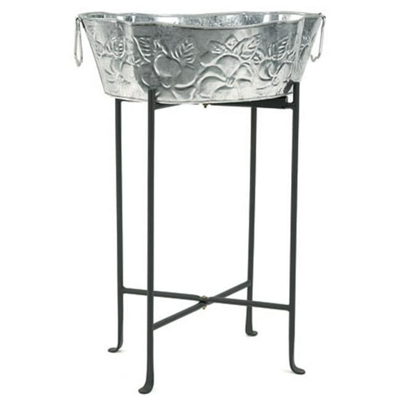 Achla Designs Short Folding Plant Stand, Black, 23.75"H