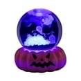 thumbnail image 2 of Crystal Ball with Pumpkin Stand, Halloween Witch Skeleton Ghost Glass Ball Decor Night Light for Office Home Decor Halloween Gifts, 2 of 5