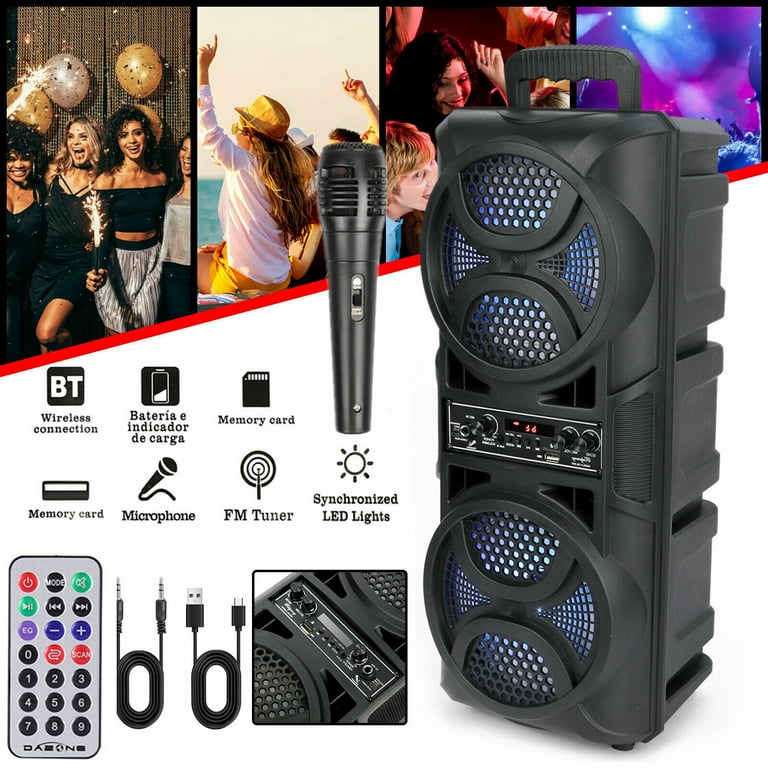 CURUK Dual Wireless Bluetooth Party Speaker with FM Radio