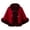 Red, variant on Trendy Women Plush Trim Cape Coat Fleece Lined Warm Open Front Poncho Shawl, Casual Outer Wear for Women’s Fall Winter Clothes White