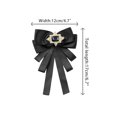 thumbnail image 2 of INSPIRE CHIC Women's Bow Tie Bow Brooch Vintage Rhinestone Ribbon Solid Color, 2 of 5