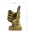 thumbnail image 2 of 1 pieza de adorno de pulgar hacia arriba, modelo de gesto, decoración de resina para el hogar, adorno de escritorio para sala de muestra, oficina, hogar, coche (cobre), 2 of 5